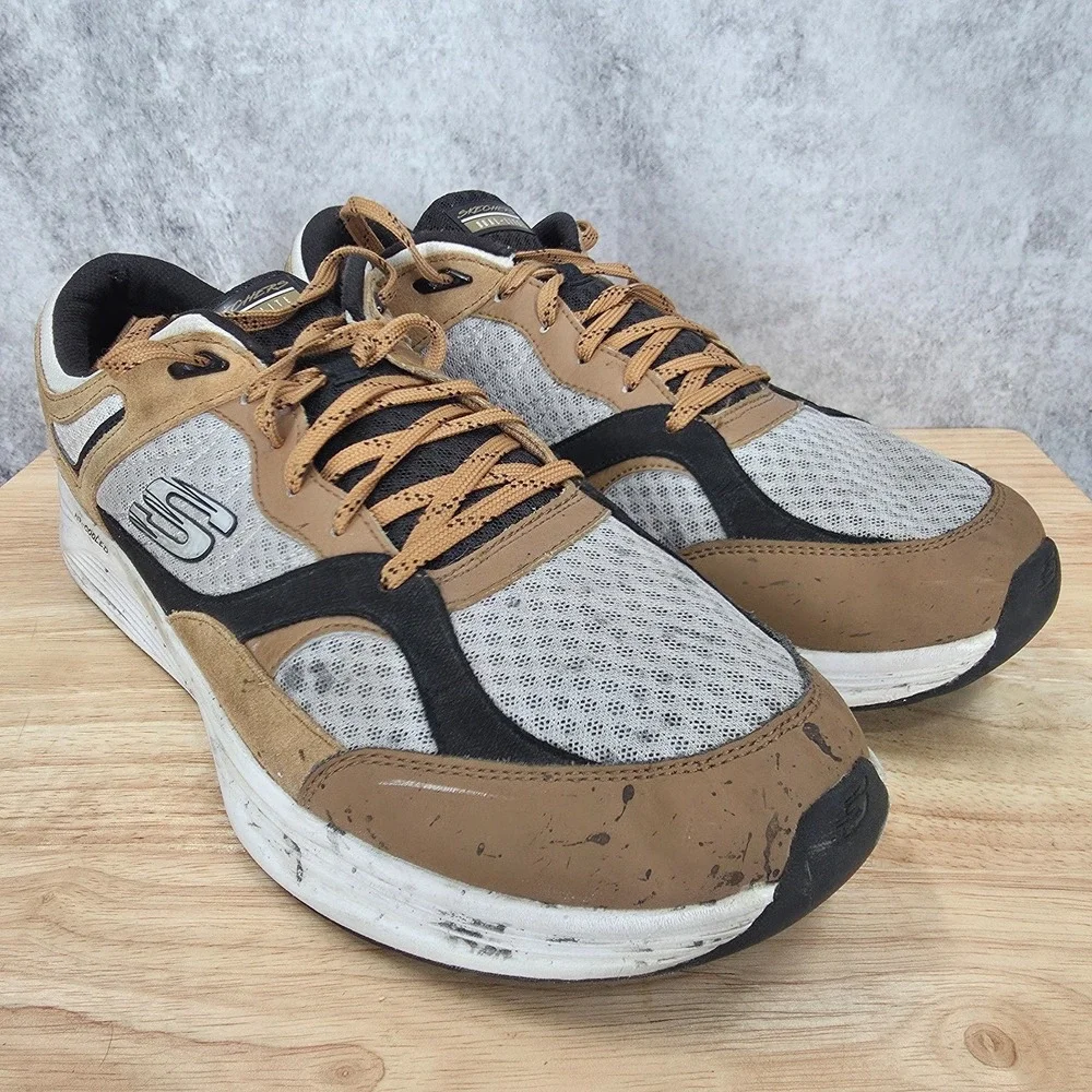 Skechers Skyline Alphaborne Sneakers Mens 14 Brown Air-Cooled Memory Foam 52968